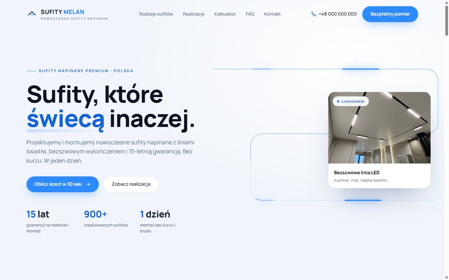 Wersja jasna 3 — animowana linia światła